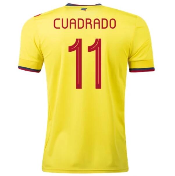 2020 Colombia Home Kit Soccer Jersey JUAN CUADRADO #11